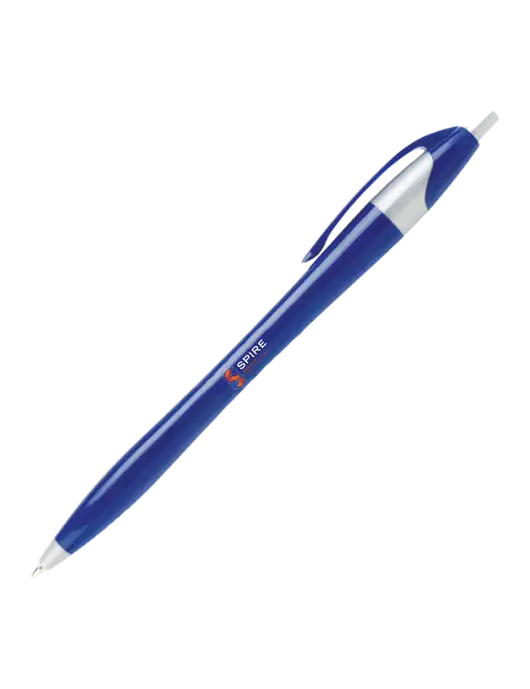 Novella Navy/Silver Corporate Pen- Blue Ink w/Spire