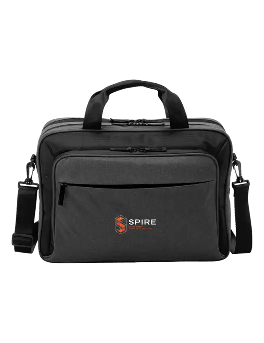 Travel Exec Graphite Heather/Black Laptop Briefcase w/Spire