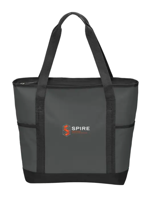 On the Go Charcoal/Black Tote  w/Spire