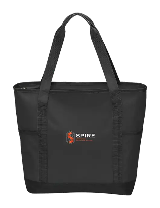 On the Go Black/Black Tote w/Spire