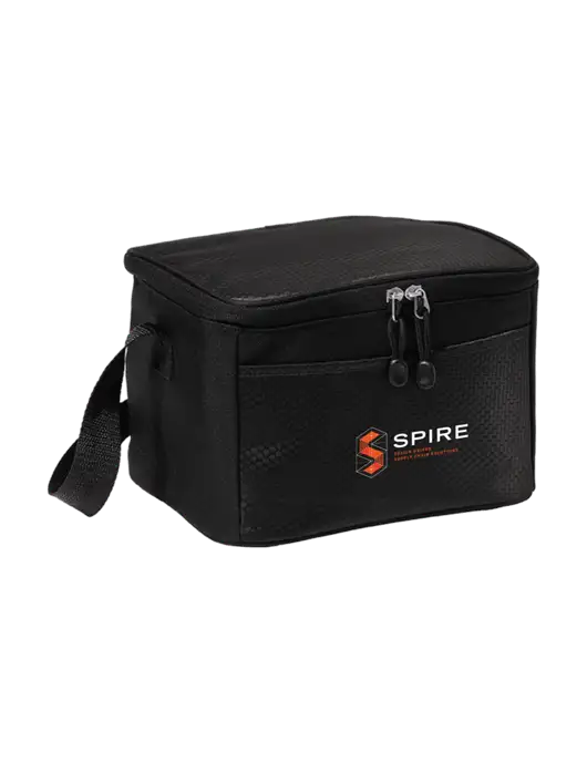 6 Can Black/Black Cube Cooler w/Spire