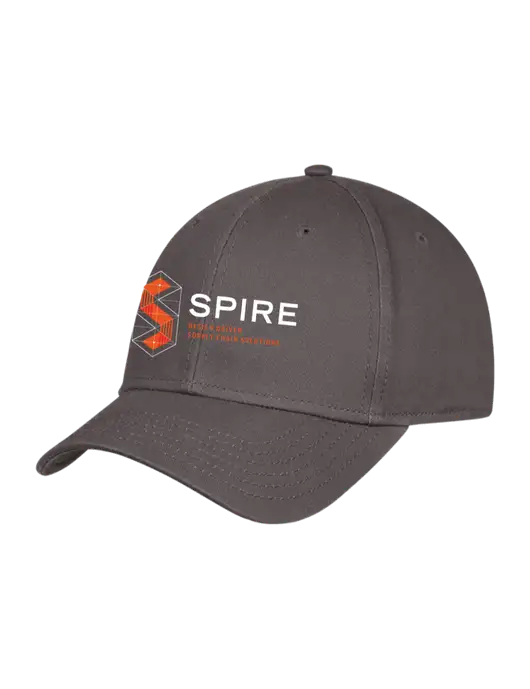 Charcoal Structured Cap Hook & Loop w/Spire