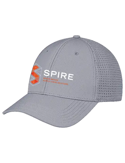 Grey Performance Stretchable Cap Hook & Loop w/Spire