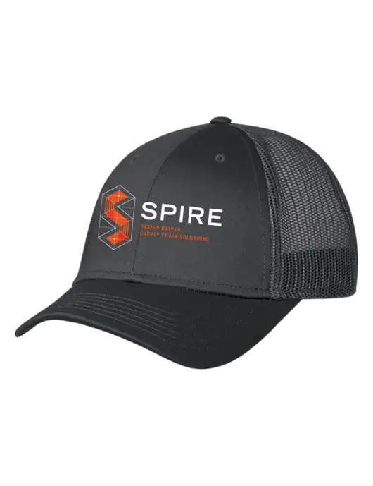 Charcoal Mesh Trucker Cap Snap Back w/Spire