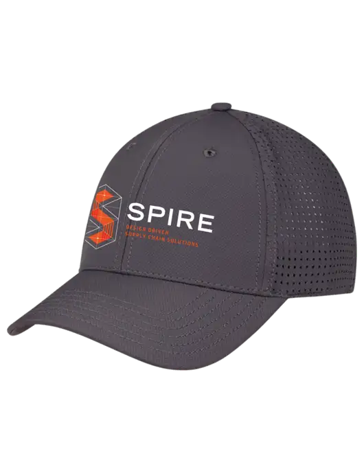 Charcoal Performance Stretchable Cap Hook & Loop w/Spire