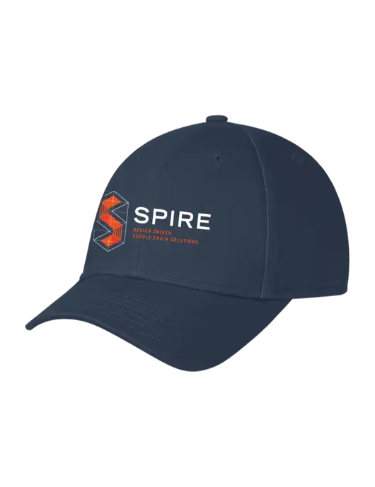 Navy Structured Cap Hook & Loop w/Spire