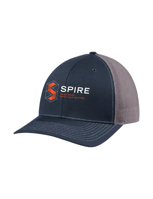 Richardson Adjustable Snapback Original 112 Trucker Cap Navy w/Charcoal Mesh w/Spire