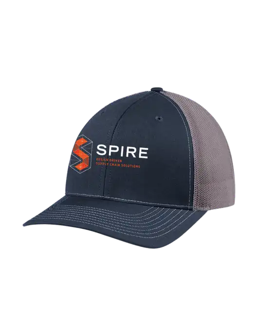Richardson Adjustable Snapback Original 112 Trucker Cap Navy w/Charcoal Mesh w/Spire