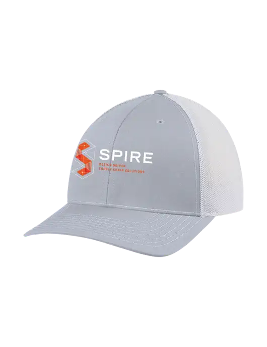 Richardson Adjustable Snapback Original 112 Trucker Cap Light Heather Grey w/White Mesh w/Spire