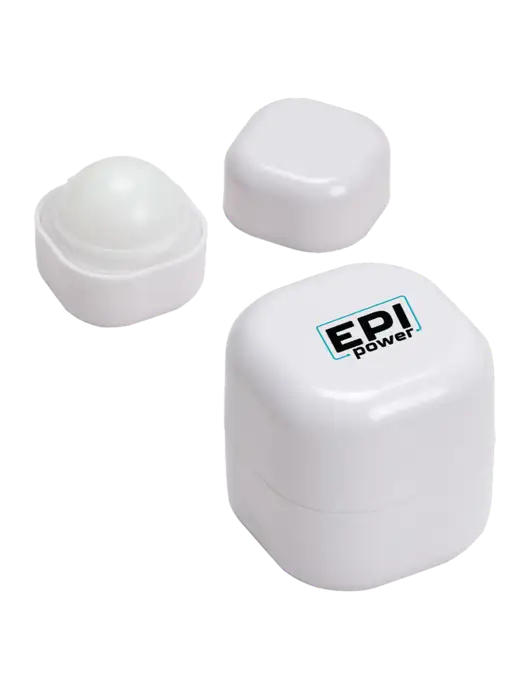 White Chap Cube Vanilla Lip Balm w/EPI Logo