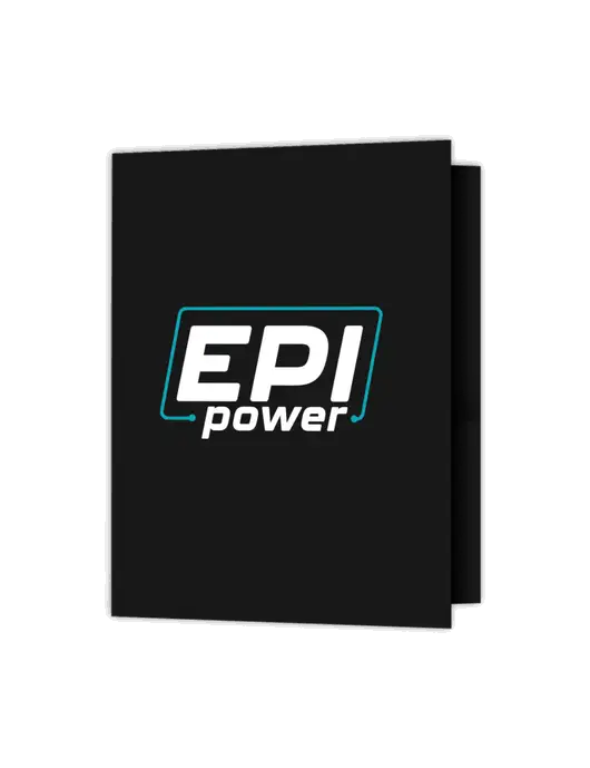Black Presentation Folder with Dual Pockets w/EPI Logo