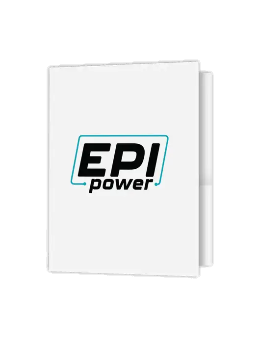 White Presentation Folder with Dual Pockets w/EPI Logo
