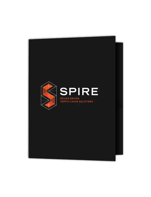 Black Presentation Folder with Dual Pockets w/Spire