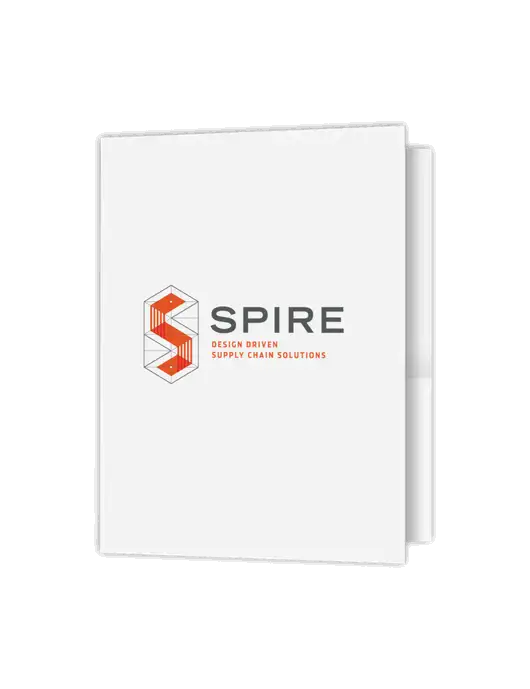 White Presentation Folder with Dual Pockets w/Spire
